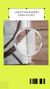 Sprei Katun Motif Round Brown: Aesthetic Anti Geser King Size