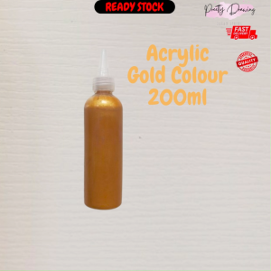 Acrylic Gold Colour 200ml Emas Warnacolor亚克力黄金色 (DRAWING PRO)