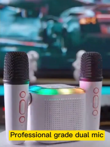 ACTUAL Speaker bluetooth 2Mic 1 set karaoke speaker ktv Cute Wireless Lucu Portabel Luar Ruangan Speaker Nirkabel mic Bass Super kuat Nirkabel - garansi asli
