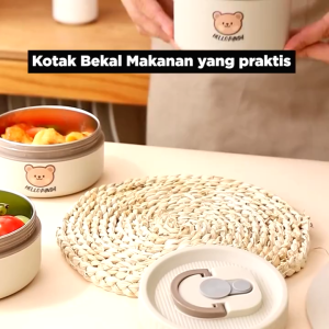 Kotak Bekal Makanan Tahan Panas Lunch Box Stainless Steel Anti Tumpah Tempat Penyimpanan Makanan