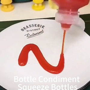 EZY4LIFE Oil Bottle Kitchen Oil Spray Bottle Condiment Squeeze Bottles Cooking Baking Ketchup Mustard Mayo Hot Sauces Vinegar Olive BBQ