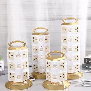 4-Tier Power Strip Tower with 16 Outlets 3 USB 6.6ft Cord for Home Office Dorm多功能塔形插座