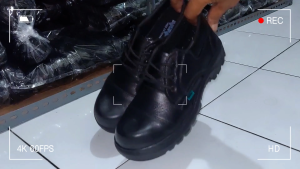 SEPATU BOOT SAFETY PRIA UJUNG BESI BOOTS CROSTRAX KULIT SEPATU KERJA PROYEK PROJECT SEPATU LAPANGAN COKELAT HITAM