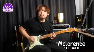 กีตาร์ไฟฟ้าSTE-100HจากMcLorence คอเมเปิ้ลเผาRoastedMapleNeckรุ่นยอดนิยมMetallicGreenMild