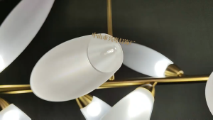 Đèn Chùm Cánh Hoa Thủy Tinh Bắc Âu Đèn Chùm Hiện Đại Đơn Giản Trang Nhã Chiếu Sáng Phòng Khách