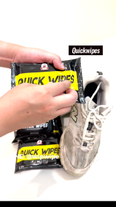 ผ้าเปียกเช็ดรองเท้า ทิชชู่เปียก Quick Wipe แบรนด์แท้ตรานกแก้ว จัดประสิทธิภาพ