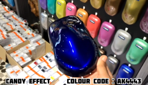 2K Paint AIKKA AK4443 Royal Blue Candy Candy Series Automotive Car Motor Paint Aerosol Spray Cat Kereta Motor DIY 车漆