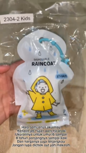Jas Hujan Plastik Anak / Dewasa Model Terusan 2304