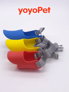 yoyopet : ครอบปากสุนัข ทรงปากเป็ด ที่ครอบปากหมา ชิลิโคน กันเห่า กัด กันเลีย ตะกร้อครอบปากสัตว์เลี้ยง ❣ พร้อมส่ง ❣