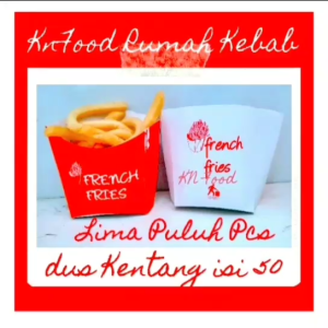 DUS KENTANG / BOX FRECH FRIES KECIL ISI 50 PCS