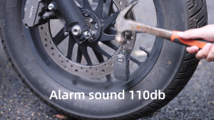 ROCKBROS Motorcycle Disc Lock Alarm Anti-theft 110db Waterproof Alloy Steel MTB Road Bike Lock Electric Bike Scooter Motorcycle Anti-theft Lock