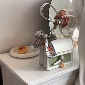 LUXE & LUNA Elegant Structured Satchel with Floral Accents Shoulder Bag Crossbody Bag Wanita Beg Perempuan Beg Bahu