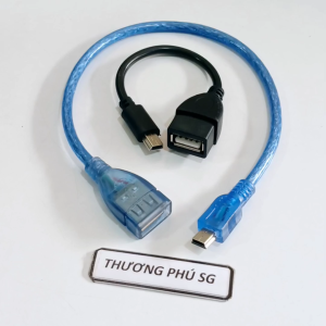 Cáp OTG chuẩn Mini USB (Hình thang) / Dùng cho điện thoại máy tính bảng...