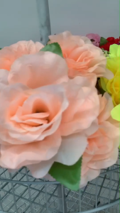 ช่อกุหลาบบานx12 PF-1564(PF-F1008) ดอกกุหลาบ ดอกไม้ประดิษฐ์ ดอกไม้ปลอม ช่อดอกไม้ ตกแต่งบ้าน พร็อพถ่ายรูป