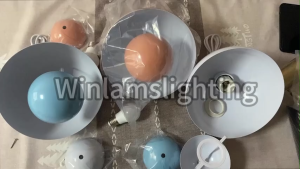 Rainbow Semicircle Pendant Light Flower Nursery Lamp Kids Room Lighting Colorful Ceiling Light Home Decor Art