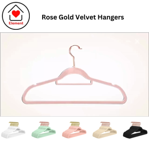 [SG Seller] Rose Gold Velvet Hanger | Anti Slip Extra Slim Light weight Durable for Adults & Kids Coat Hanger