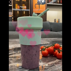 Blender Portabel Cangkir Jus Isi Ulang USB 6 Pisau: Blender Buah Cangkir Jerami Smoothie Pengaduk Elektrik / BLENDER MUG / BLENDER MUG PORTEBLE / FOOD PROCESSOR