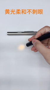 【SKIT SG】USB Rechargeable Medical Pen Torch w/ White & Yellow Inspection Light for EMT Medic Nurse Paramedic Emergency First Aid Light Flashlight LED Medical Penlight w/ Dual Light Medical Pentorch Medical Pen light Torch Lamp Pocket Led Flashlights