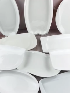 จานเซรามิค จานเปล จานพอร์ชเลน สีขาว มีให้เลือก 10 แบบ