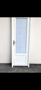 Pintu UPVC Kamar & Kamar Mandi Tebal Motif Jati Coklat Putih Pink 70 x 200 Cm