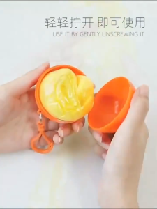 1PC Portable Emergency Disposable Keyring Poncho Raincoat Ball
