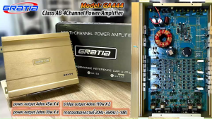 [แรงสุด ราคาพิเศษ] GRATIA รุ่น GA444 เพาเวอร์แอมป์ CLASS AB 4CH สีทอง คลาสเอบี 4ชาแนล แอมป์ขับลำโพงกลาง-แหลม ขับได้กระจาย