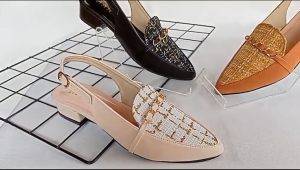 Sepatu Wanita Kekinian Heels Hak 3cm Slingback Mules Slop