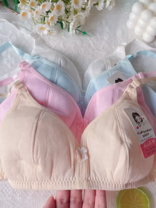 3Pcs Good Quality (8-14Yrs) Adjustable Straps Comfortable Cotton Baby Bra for Kids Teens School Girl