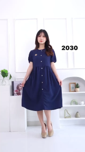 MEYDI Dress outfit simple lengan pendek elegan bahan Bublel spandek premium dress kekinian (30)