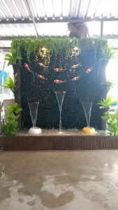 ม่านน้ำตกหินกาบน้ำตกหน้าบ้านน้ำตกฮวงจุ้ยน้ำพุปลามงคล8ตัวลิ้นน้ำตก3ลิ้นตกแต่งพร้อมส่งแถมฟรีไฟสปอร์ตไลฟ์2ดวงตกแต่งต้นไม้ตามภาพโอ่งน้ำ2ใบ