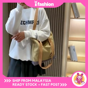 iFASHION 1430 Woman Big Capacity Sling Messenger Shoulder Tote Handbag Bag Wanita Kapasiti Besar Kanvas Beg Tangan