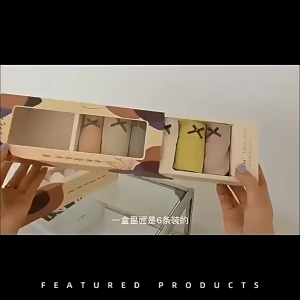 Panty 6/8/10 PCS Boxed Bow Comfortable Breathable Antibacterial Mid-Waist Seamless Panty for Women