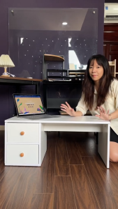 Bàn trang điểm ngồi bệt kèm 2 ngăn kéo kết hợp ngồi học uống trà - GP259