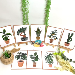 HIASAN DINDING WALL DECOR 15x20CM PAJANGAN POSTER DEKORASI KAMAR TANAMAN BUNGA POT