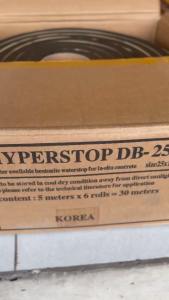 Thanh Cao Su Trương Nở Hyperstop DB 2519(cắt lẻ). Chống thấm cổ ống xuyên sàn các mạch ngừng bê tông.