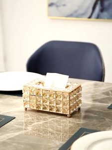 Europe Style Luxury Crystal Tissue Box Towel Storage Box Living Room Napkin Box Home Hotel Decor Bekas Tisu