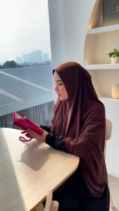 Jilbab Bergo Malay Jersey | Bergo Malay Jersey Premium | Bergo Hamidah Non Pet Jersey XL Muslim Instan Kerudung Syari Wanita Khimar Sporty