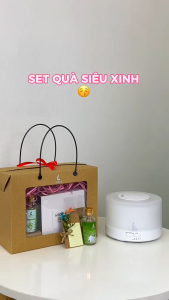 Set Quà Tặng Máy Xông và Tinh Dầu Thiên Nhiên 50ML - Quà Sinh Nhật Quà Kỷ Niệm