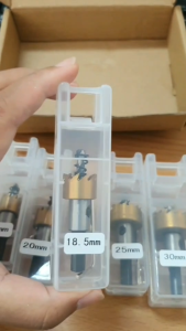 ดอกสว่าน โฮลซอเจาะเหล็ก เจาะสแตนชูปไทเนียม อูลูมิเนียม HSS 5 ชิ้น ขนาด 16-30 มม