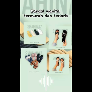 Sandal Wanita Flat Kekinian Kokop Silang Warna Cream Sendal Teplek Cewek Viral - Shahinaz Collection