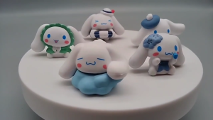 Cake Topper Action Figure Edisi Sanrio Cinnamoroll Set 5pcs Miniatur Pajangan Mainan Cinamoroll
