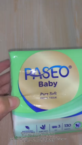 Tisu Bayi 130 Sheets 3ply / Tissue Paseo Baby Soft Pack 130 Sheet 3 ply aman untuk bayi