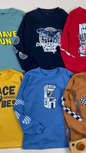 Long Sleeve Boy - Atasan Kaos Lengan Panjang Anak 2-8 Tahun Pineapple Kids