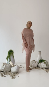 Dress Gimy Long Dress Organza Satin/Dress wanita/Murah