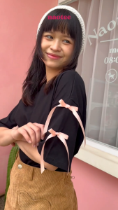 Oversized / Kaos Oversized Wanita - 4 BOW - NAOTEE