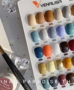 พร้อมส่ง ยกเซ็ตสีทาเล็บ สีเพ้นท์ เนื้อMud Gel Venalisa 60 สี(รหัส V21-V80) 5ml แถมชาร์ตอะคริลิคและพู่กัน สีแน่นมาก สีสวย