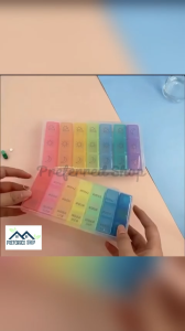 PREFERRED SHOP 1pcs Medication Storage Box Weekly Mini Medication Organizer 7 Day 21 Slots Pill Medicine Box Marked Week