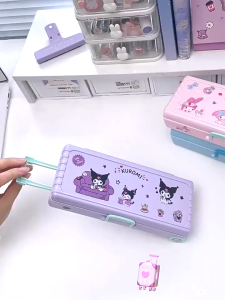 Kuromi Melody Stationery Pencil Case Box Creativity Suitcase Modeling Portable Large Capacity