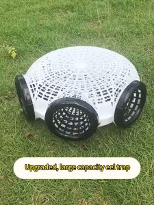 Eel Cage Loach lobster Trap 6/8/10Hole Portable Plastic Container(Gift a 6-meter rope)Fish Trap Fishing Tool