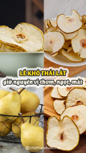 Lê sấy khô 1kg trà quả lê thái lát sấy lạnh thơm ngon ngọt mát - Chợ Thảo Dược Việt